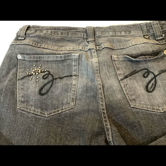 Zana Di Black Capri Jeans in Black w/ Studding S18 - Picture 2 of 9